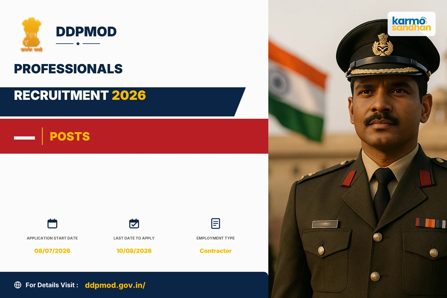 DIO iDEX Recruitment 2026: Apply Online for 6 Program Director & Executive Posts
