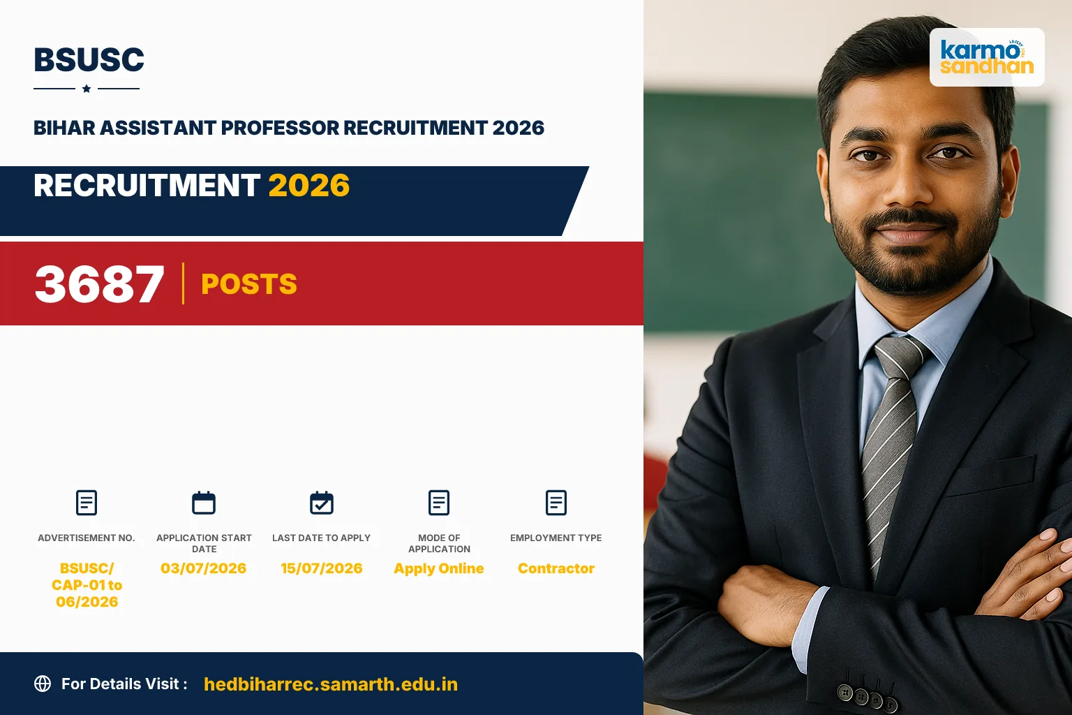 Bihar Assistant Professor Recruitment 2026