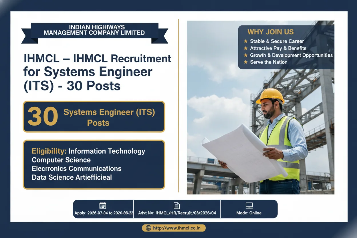 IHMCL Recruitment for Systems Engineer (ITS) - 30 Posts